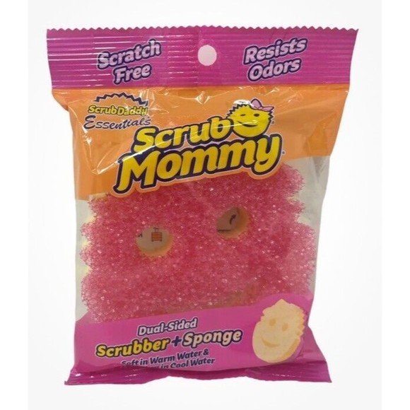 Scrub Mommy Dual-sided Scrubber & Sponge by Scrub Daddy Pink & Yellow - 4 Pack - Picture 2 of 4